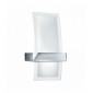 Applique led incurvé verre transparent / dépoli chrome|Appliques murales|Luminaire Center