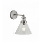 Applique murale pyramid - abat-jour en verre transparent inox|Appliques murales|Luminaire Center