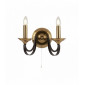 Applique murale beffroi 2 ampoules - bronze foncé et marron|Appliques murales|Luminaire Center
