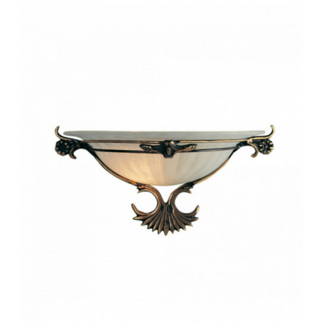 Applique murale wall washer en verre laiton antique|Appliques murales|Luminaire Center