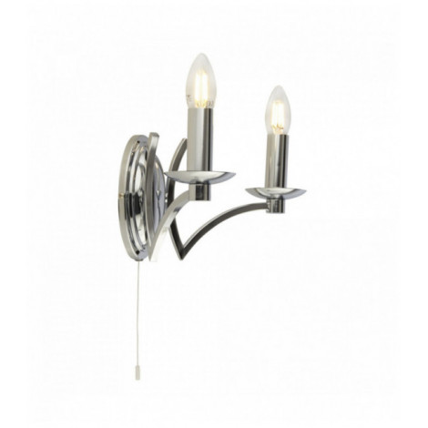 Applique murale ascot 2 ampoules chrome|Appliques murales|Luminaire Center