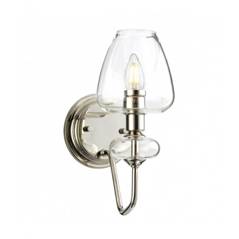 Applique murale Armand Nickel poli avec des nuances de verre claire 30,8 Cm|Appliques murales|Luminaire Center