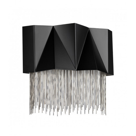 Applique murale Zuma Satiné noir / argent 27 Cm|Appliques murales|Luminaire Center