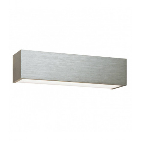 Applique murale Shale Verre givré,aluminium Argent brossé 1 ampoule 8cm|Appliques murales|Luminaire Center