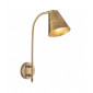 Applique avec liseuse Radha Laiton Laiton antique 1 ampoule 49cm|Appliques murales|Luminaire Center