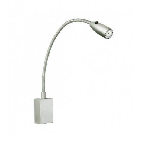 Applique avec liseuse Bed Gris 1 ampoule 17-56,5cm|Appliques murales|Luminaire Center