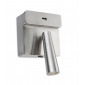Applique avec liseuse Gamma Aluminium Nickel satiné 16,5 Cm|Appliques murales|Luminaire Center
