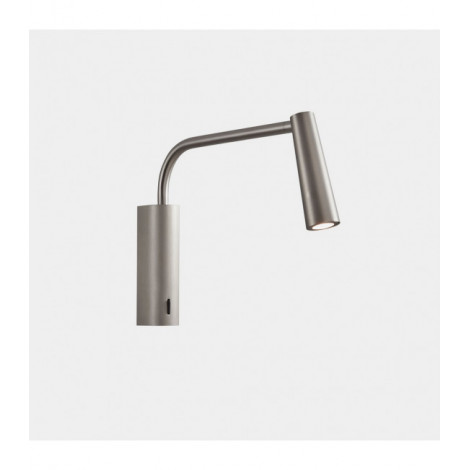 Applique avec liseuse Gamma Aluminium Nickel satiné 1 ampoule 19,85cm|Appliques murales|Luminaire Center