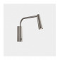 Applique avec liseuse Gamma Aluminium Nickel satiné 1 ampoule 19,85cm|Appliques murales|Luminaire Center