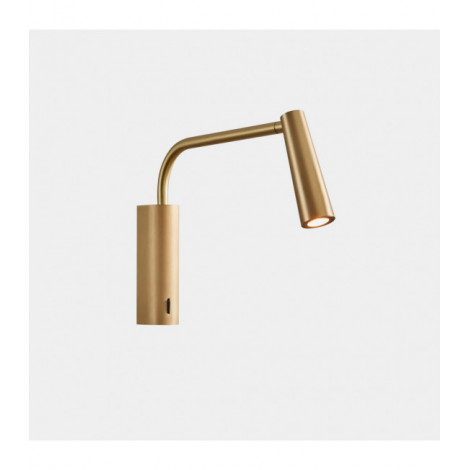 Applique avec liseuse Gamma Aluminium Or mat 1 ampoule 19,85cm|Appliques murales|Luminaire Center