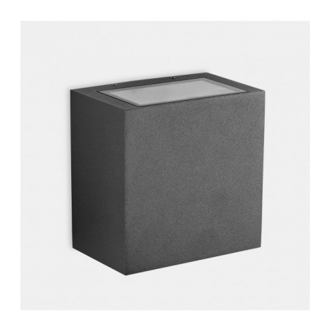 Applique murale Afrodita Verre,aluminium Gris urbain,transparent 21,5 Cm|Appliques murales|Luminaire Center