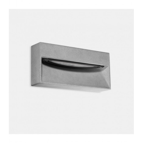 Applique encastrée Arc Verre,aluminium,béton Gris urbain,ciment,sablé 14 Cm|Appliques murales|Luminaire Center