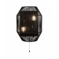 Applique murale Wicker Corde Noir mat 2 ampoules 30,5cm|Appliques murales|Luminaire Center