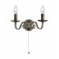 Applique murale Richmond Laiton antique 2 ampoules 16cm|Appliques murales|Luminaire Center