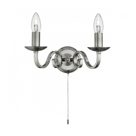 Applique murale Richmond Argent satiné 2 ampoules 16cm|Appliques murales|Luminaire Center