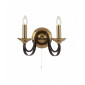 Applique murale Belfry Acier Bronze noir 2 ampoules 21cm|Appliques murales|Luminaire Center