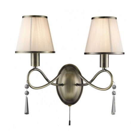 Applique murale Simplicity Laiton antique 2 ampoules 32cm|Appliques murales|Luminaire Center