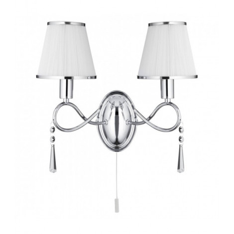 Applique murale Simplicity Chrome 2 ampoules 32cm|Appliques murales|Luminaire Center