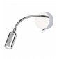 Applique avec liseuse Led Adjustable Métal Chrome 1 ampoule 24cm|Appliques murales|Luminaire Center