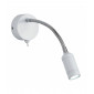 Applique avec liseuse Led Adjustable Métal blanc 1 ampoule 24cm|Appliques murales|Luminaire Center