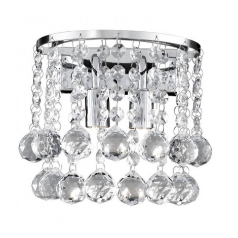 Applique design Hanna Cristal Chrome 2 ampoules 16cm|Appliques murales|Luminaire Center