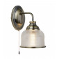 Applique murale Bistro Verre Laiton antique 1 ampoule 25cm|Appliques murales|Luminaire Center