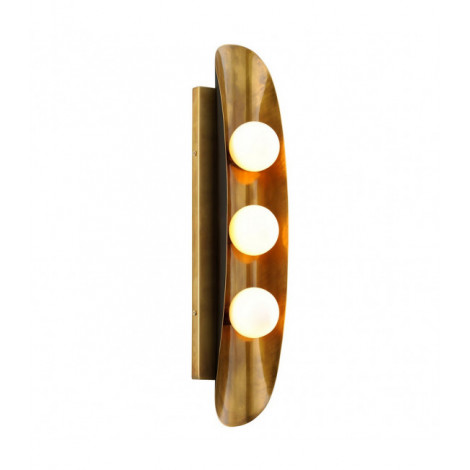 Applique murale Hopper Laiton massif Laiton antique 3 ampoules 61cm|Appliques murales|Luminaire Center