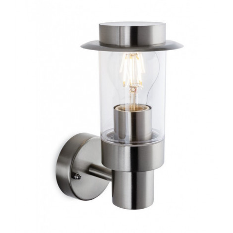 Applique moderne Darwin Acier inoxydable Acier inoxydable 1 ampoule 23cm|Appliques murales|Luminaire Center