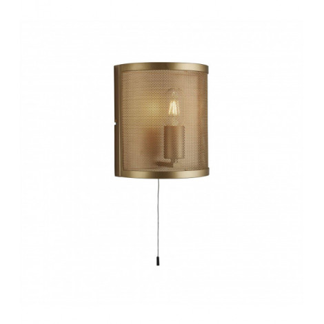 Applique murale Fishnet Acier Doré Mat 1 ampoule 23cm|Appliques murales|Luminaire Center