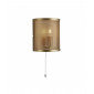 Applique murale Fishnet Acier Doré Mat 1 ampoule 23cm|Appliques murales|Luminaire Center