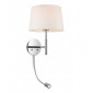 Applique avec liseuse Seymour Chrome,crème 1 ampoule 60cm|Appliques murales|Luminaire Center