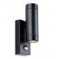 Applique murale Ravel Noir 2 ampoules 23cm|Appliques murales|Luminaire Center