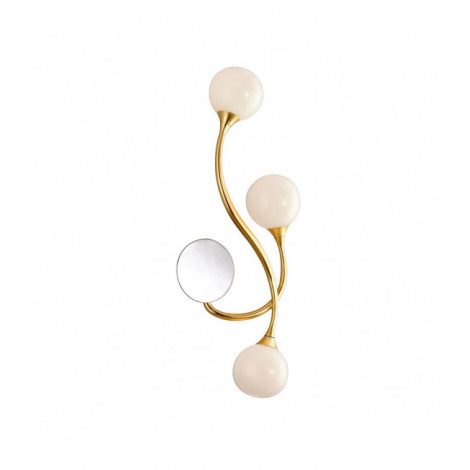 Applique murale Signature Fer artisanal Feuille d'or 3 ampoules 72,4cm|Appliques murales|Luminaire Center