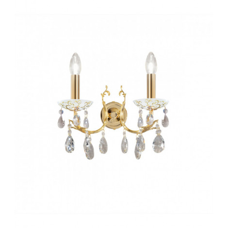 Applique murale Victoria 24 carats d'or 2 ampoules 20cm|Appliques murales|Luminaire Center