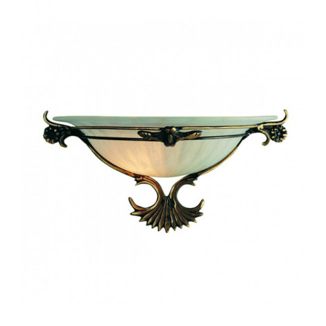 Applique murale Wall Verre Scavo Laiton antique 1 ampoule 17cm|Appliques murales|Luminaire Center