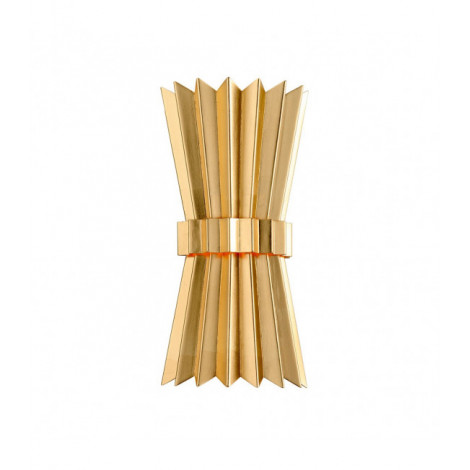 Applique murale Moxy Fer artisanal Feuille d'or 2 ampoules 40cm|Appliques murales|Luminaire Center
