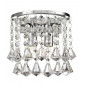 Applique design Hanna Cristal Chrome 2 ampoules 17cm|Appliques murales|Luminaire Center