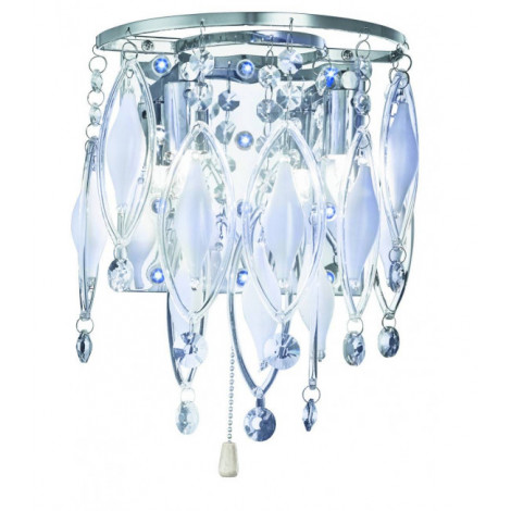 Applique design Spindle Chrome 2 ampoules 25cm|Appliques murales|Luminaire Center