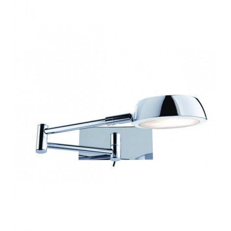 Applique avec liseuse Wall Métal Chrome 1 ampoule 6cm|Appliques murales|Luminaire Center