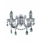 Applique murale Marie Therese Cristal de verre Chrome 2 ampoules 20cm|Appliques murales|Luminaire Center