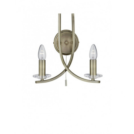 Applique murale Ascona Laiton antique 2 ampoules 28cm|Appliques murales|Luminaire Center