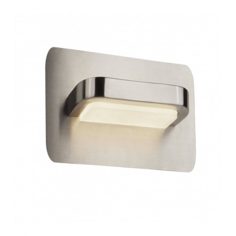 Applique murale Led Wall Acier inoxydable Nickel satiné 1 ampoule 8cm|Appliques murales|Luminaire Center