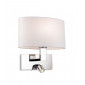 Applique avec liseuse Webster Chrome,crème 1 ampoule 30cm|Appliques murales|Luminaire Center