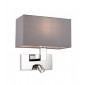 Applique avec liseuse Raffles Chrome,gris 1 ampoule 30cm|Appliques murales|Luminaire Center