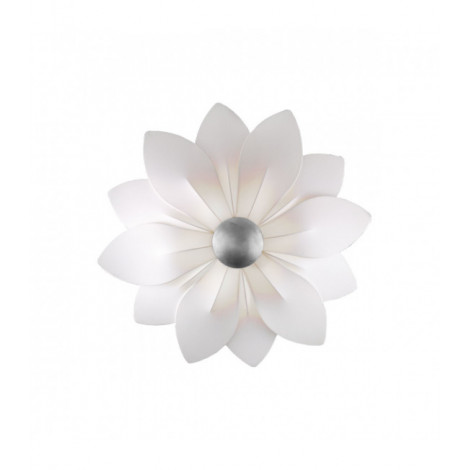Applique murale Fiore 6 ampoules Feuille d'argent|Appliques murales|Luminaire Center