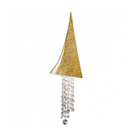 Applique design Fonte Feuille d'or 1 ampoule 70cm|Appliques murales|Luminaire Center