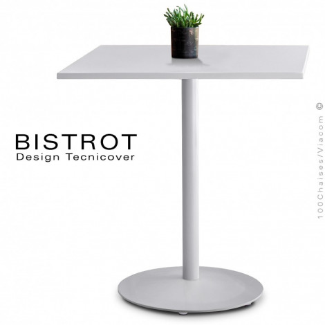 Table café, ronde ou carré pour extérieur, terrasse BISTROT, structure acier galvanisé finition peint poudre - Lot de 2 pièces.|Table|100chaises