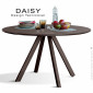Table rond repas design DAISY, pour C.H.R. et extérieur, structure acier galvanisé peint, plateau diamètre 130 cm.|Table|100chaises