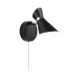Applique avec liseuse Diablo Métal Chrome,noir 1 ampoule 15,2cm|Appliques murales|Luminaire Center
