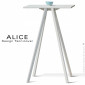 Table haute ou mange debout ALICE, pour C.H.R. et extérieur, structure acier peint, plateau rond ou carré - Lot de 2 pièces.|Table|100chaises
